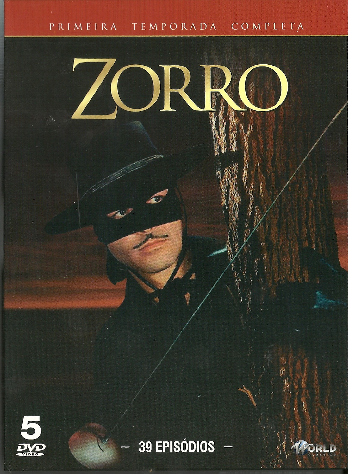 ZORRO 1ª TEMPORADA COMPLETA - Digital - 5 DVDs - 39 EPIS.